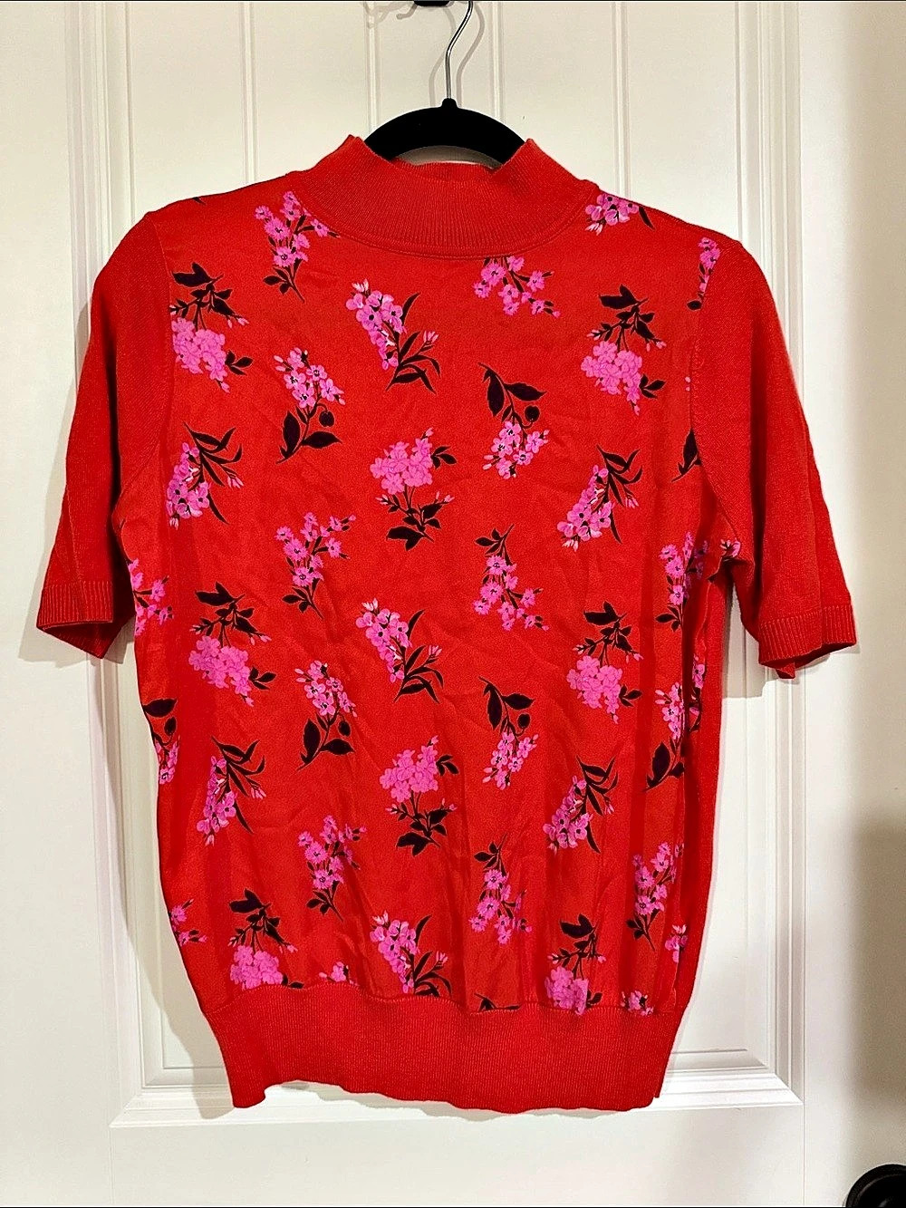 Ann Taylor Floral Mock Neck Sweater Size Small Like New